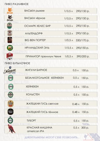 пиво афанасий, варница, балтика пиво клуба биг бен